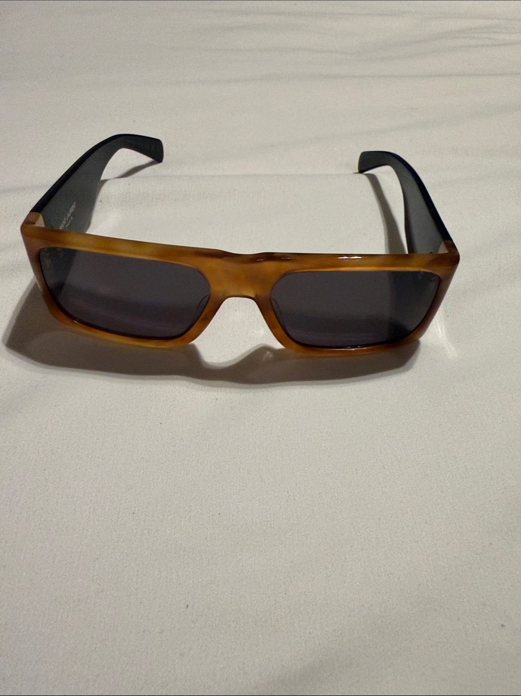 Saint Laurent Sl 635 Acetate Sunglasses W/ A Brown Havana & Black Color-Block